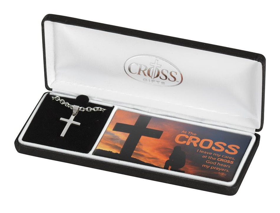 At The Cross Stainless Steel Necklace by Dicksons, product view 2