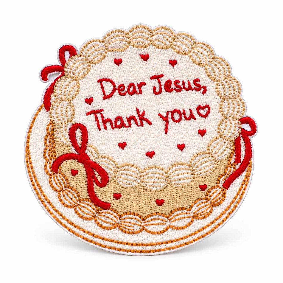 Dear Jesus Embroidered Iron-On Patch - Pack of 3 by Swanson Christian Products, product view 2