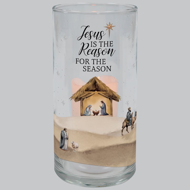 "Nativity" Hurricane Candle by Anchor Christian Distributors, product view 2