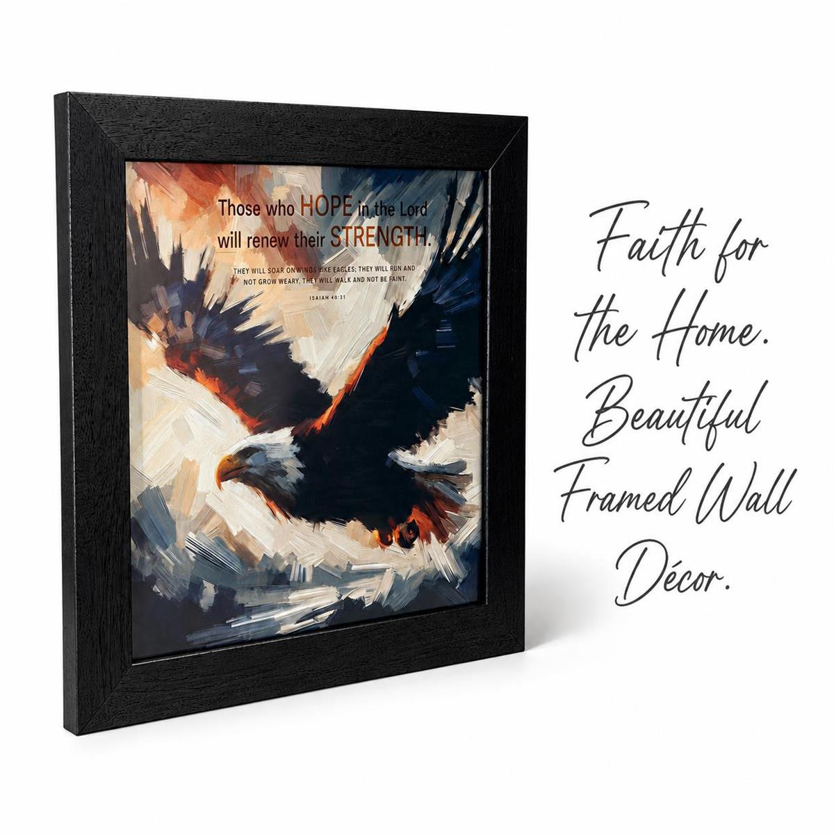 Framed Wall Art Eagle Those Who Hope by Dicksons, product view 2