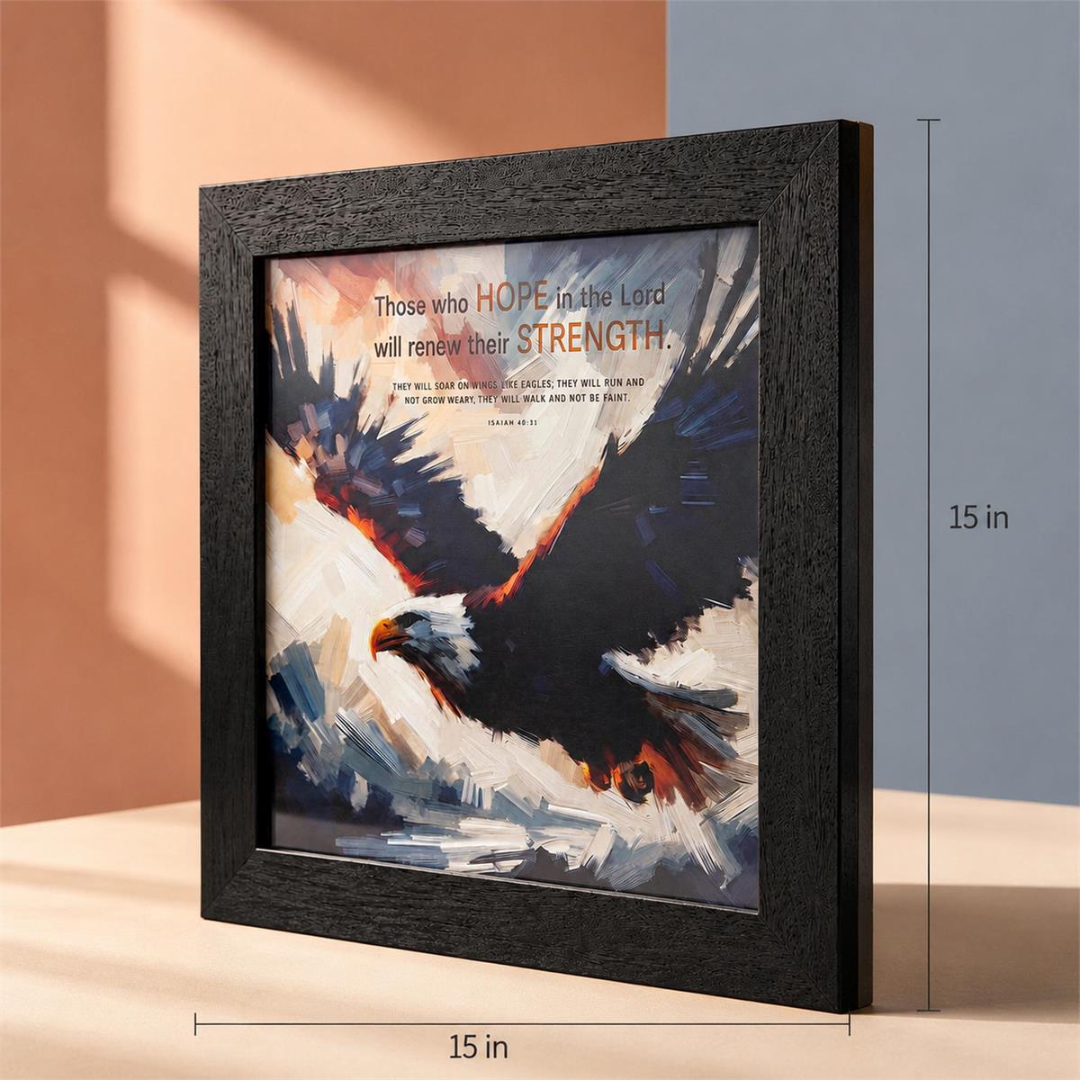 Framed Wall Art Eagle Those Who Hope by Dicksons, product view 3