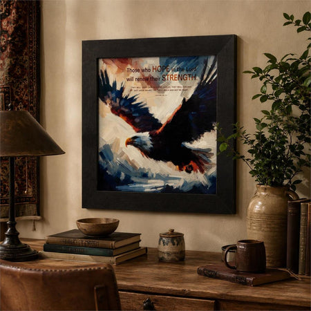 Framed Wall Art Eagle Those Who Hope by Dicksons, product view 5
