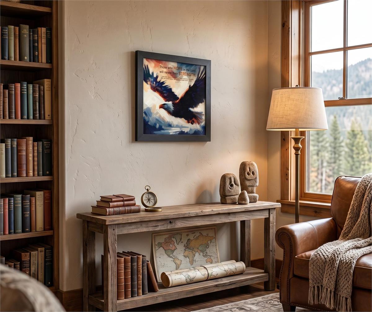 Framed Wall Art Eagle Those Who Hope by Dicksons, product view 7