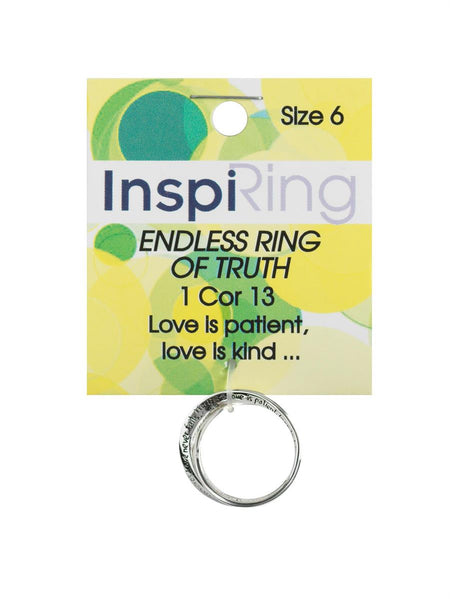 Ring Silver Plated Double Mobius 1COR 13 by Dicksons, product view 2