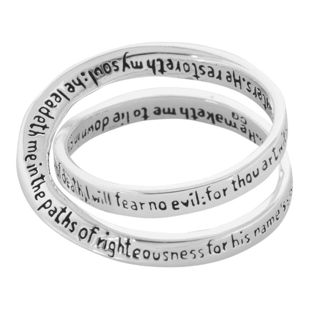 Ring Silver Plated Double Mobius Ps 23 by Dicksons