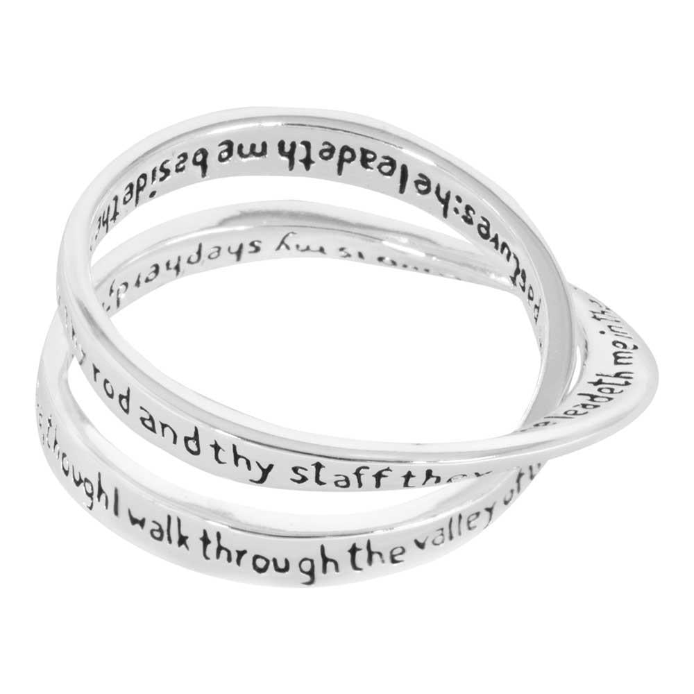 Ring Silver Plated Double Mobius Ps 23 by Dicksons, product view 4