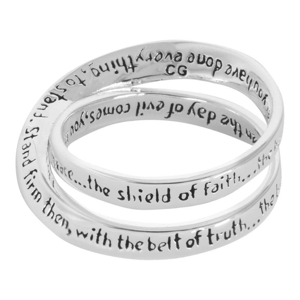 Ring Silver Plated Double Mobius Ep6:13 by Dicksons, product view 6
