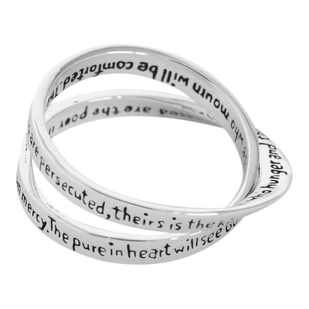 Ring Silver Plated Double Mobius Matt5:3 by Dicksons, product view 4
