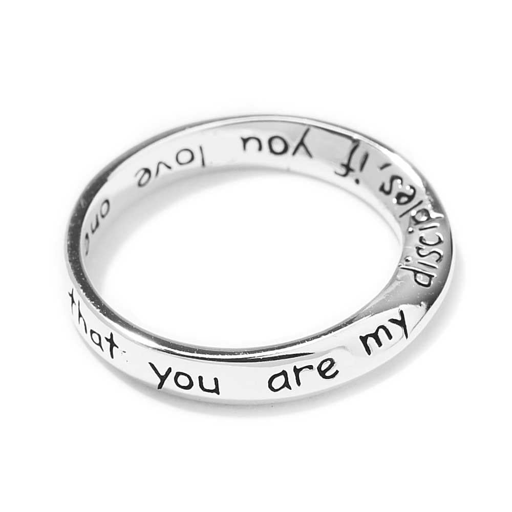 Ring Silver Plated Inspiring Jn13:35 by Dicksons, product view 4