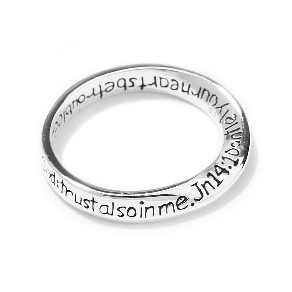 Ring Jn 14:1 Mobius Silver Plated by Dicksons