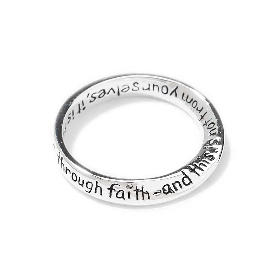 Ring Eph 2:8 Mobius Silver Plated by Dicksons