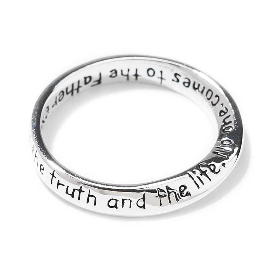 Ring Jn 14:6 Mobius Silver Plated by Dicksons
