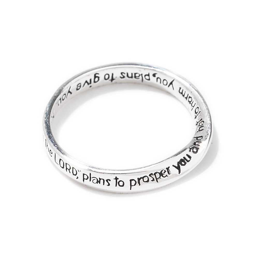 Ring Jer 29:11 Mobius Silver Plated by Dicksons, product view 2