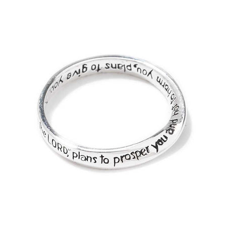Ring Jer 29:11 Mobius Silver Plated by Dicksons, product view 2