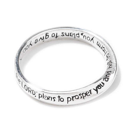 Ring Jer 29:11 Mobius Silver Plated by Dicksons, product view 4