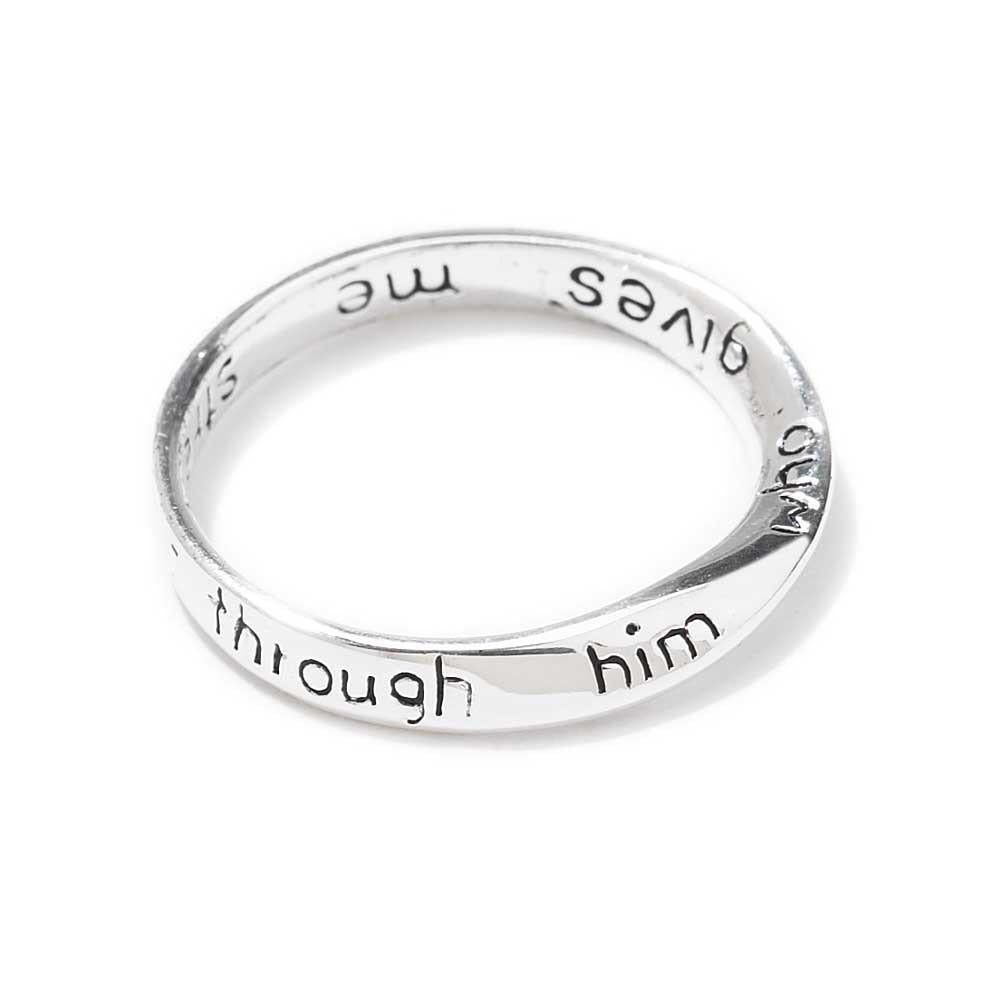 Ring Ph 4:13 Mobius Silver Plated by Dicksons, product view 2