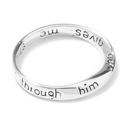 Ring Ph 4:13 Mobius Silver Plated by Dicksons, product view 3