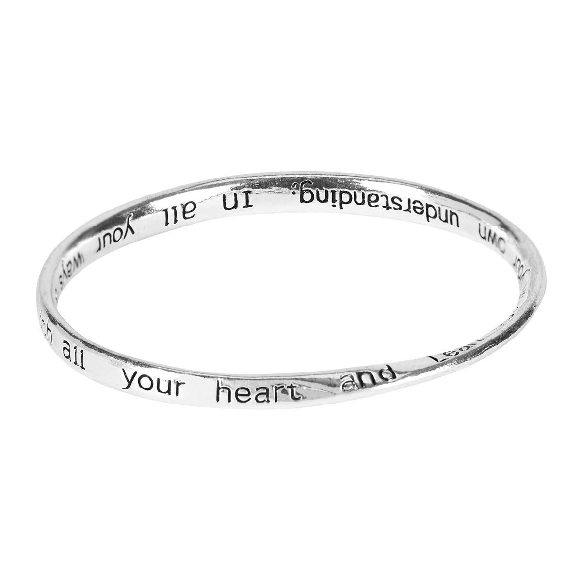 Proverbs 3:5-6 Mobius Bangle Bracelet by Dicksons