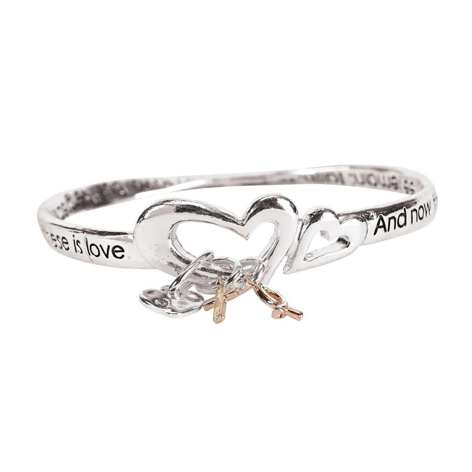 Bracelet Silver Plated Mobius 1COR 13:13 by Dicksons
