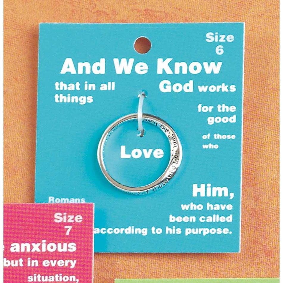 Ring Silver Plated Inspiring Rom8:28 by Dicksons