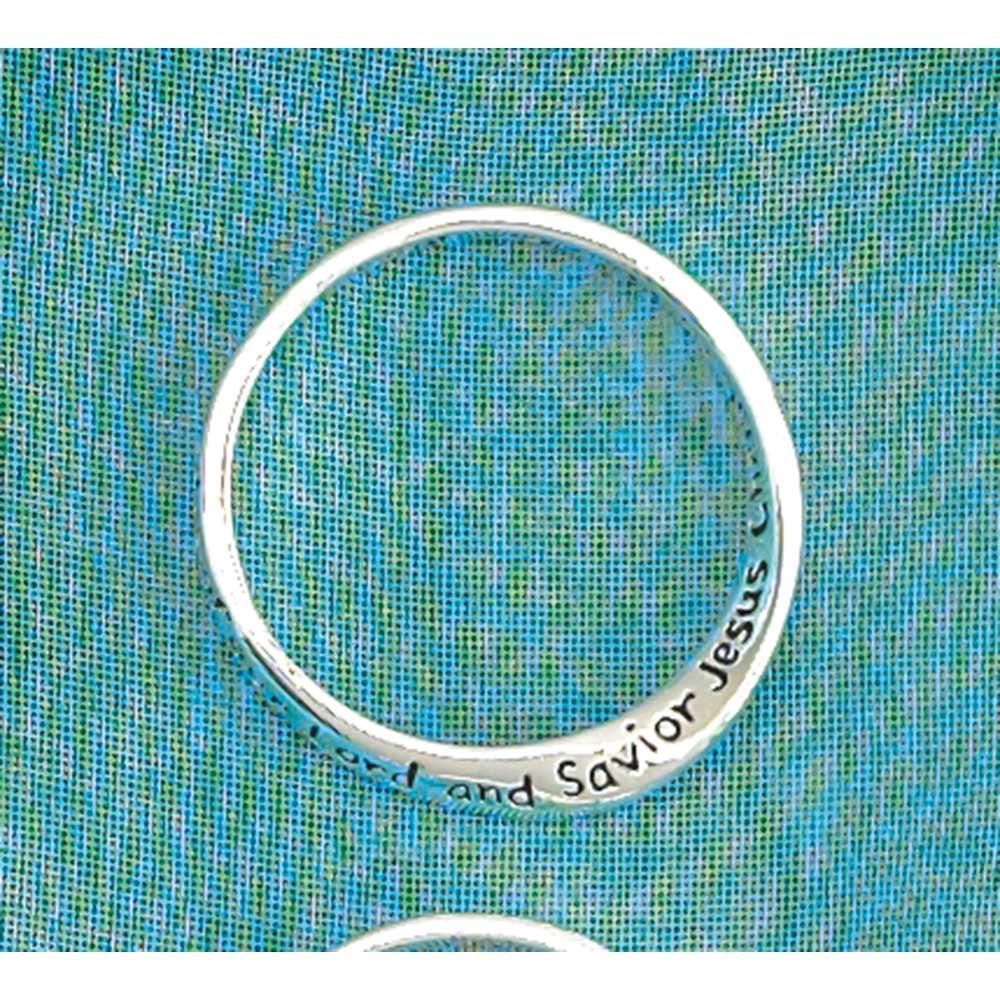Ring Silver Plated Inspiring-2pet 3:18 by Dicksons
