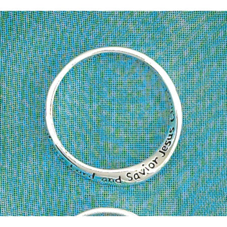Ring Silver Plated Inspiring-2pet 3:18 by Dicksons