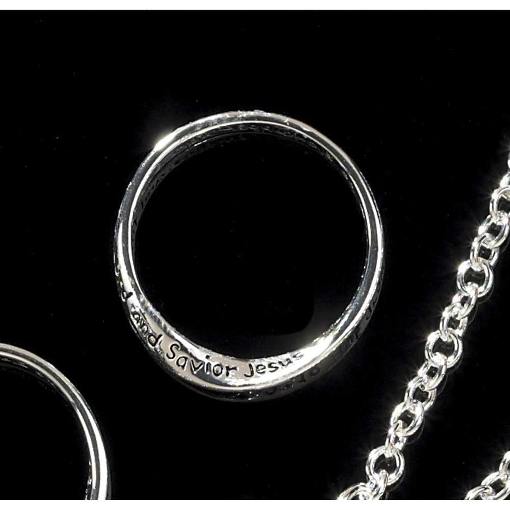 Ring Silver Plated Inspiring-2pet 3:18 by Dicksons, product view 2