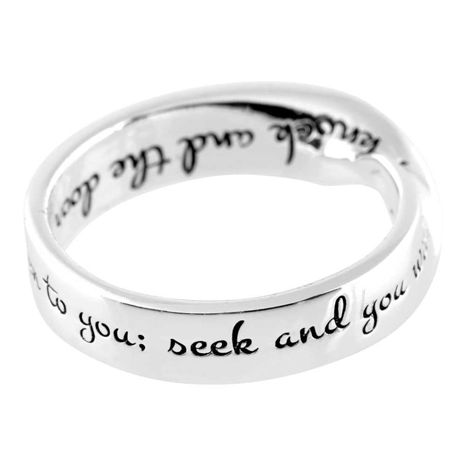 Ring Mat7:7 Wide Mob Silver Plated by Dicksons