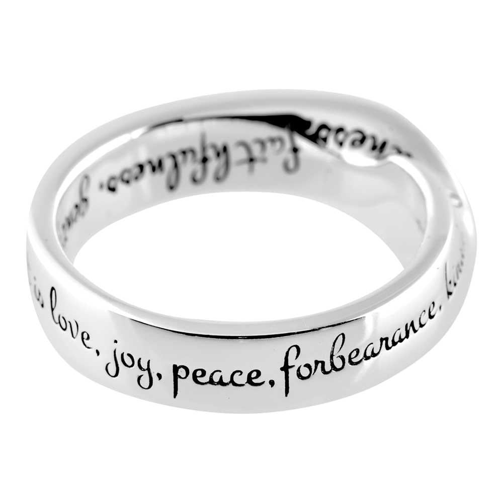 Ring Gal 5:22-23 Wide Mob Silver Plated by Dicksons