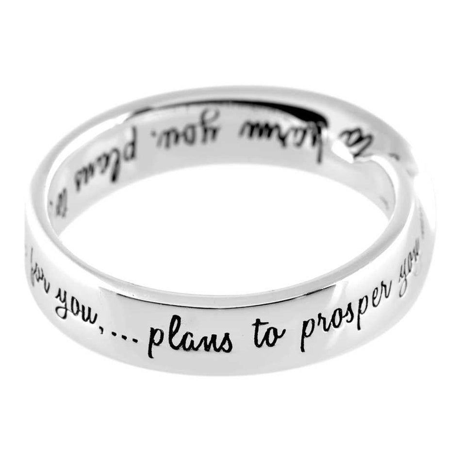 Ring Jer 29:11 Wide Mob Silver Plated by Dicksons