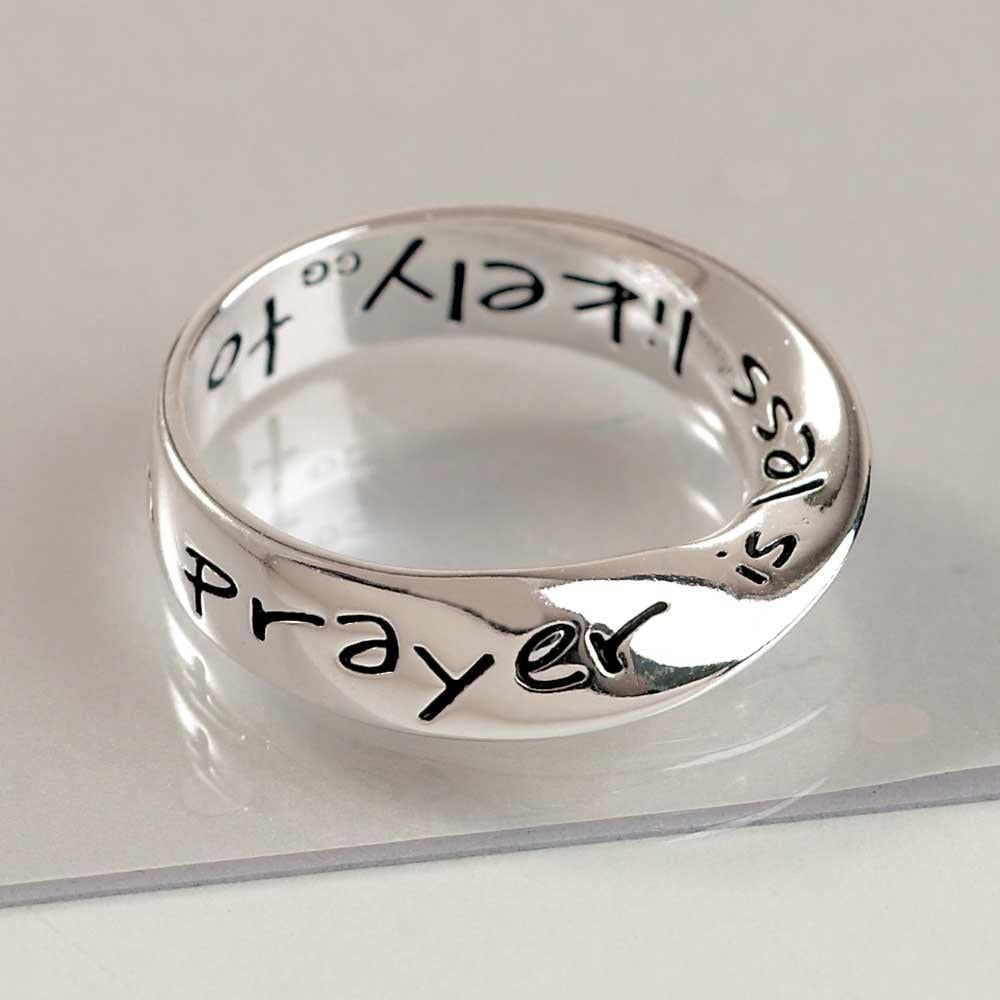 Ring Silver Plated Wide Mobius Halos by Dicksons