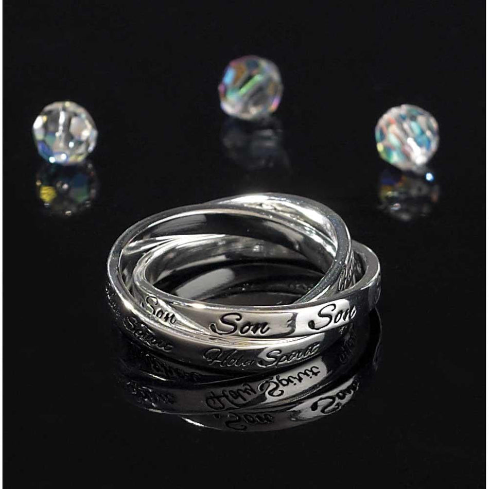 Ring Silver Plated Father/son/spirit Size 5 by Dicksons