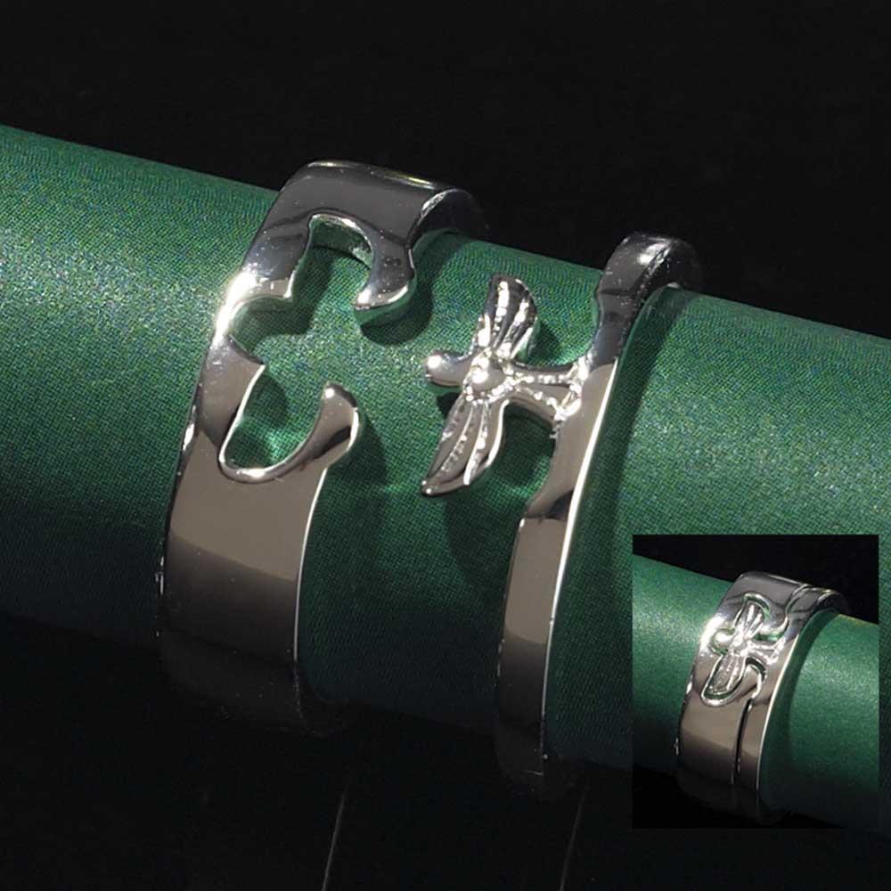 Ring Silver Plated Puzzle Ring-angel by Dicksons, product view 2