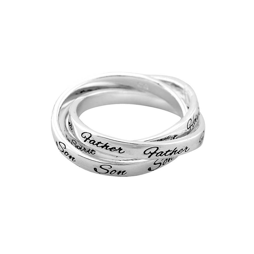 Ring Triple Father/son/spirit Silver Plated by Dicksons, product view 2