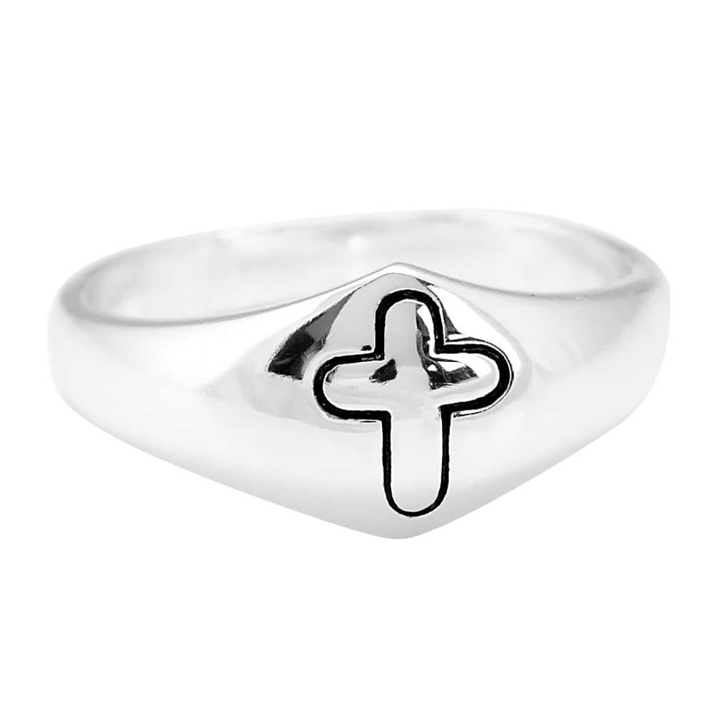 Ring Dome/Engraved Cross by Dicksons, product view 4