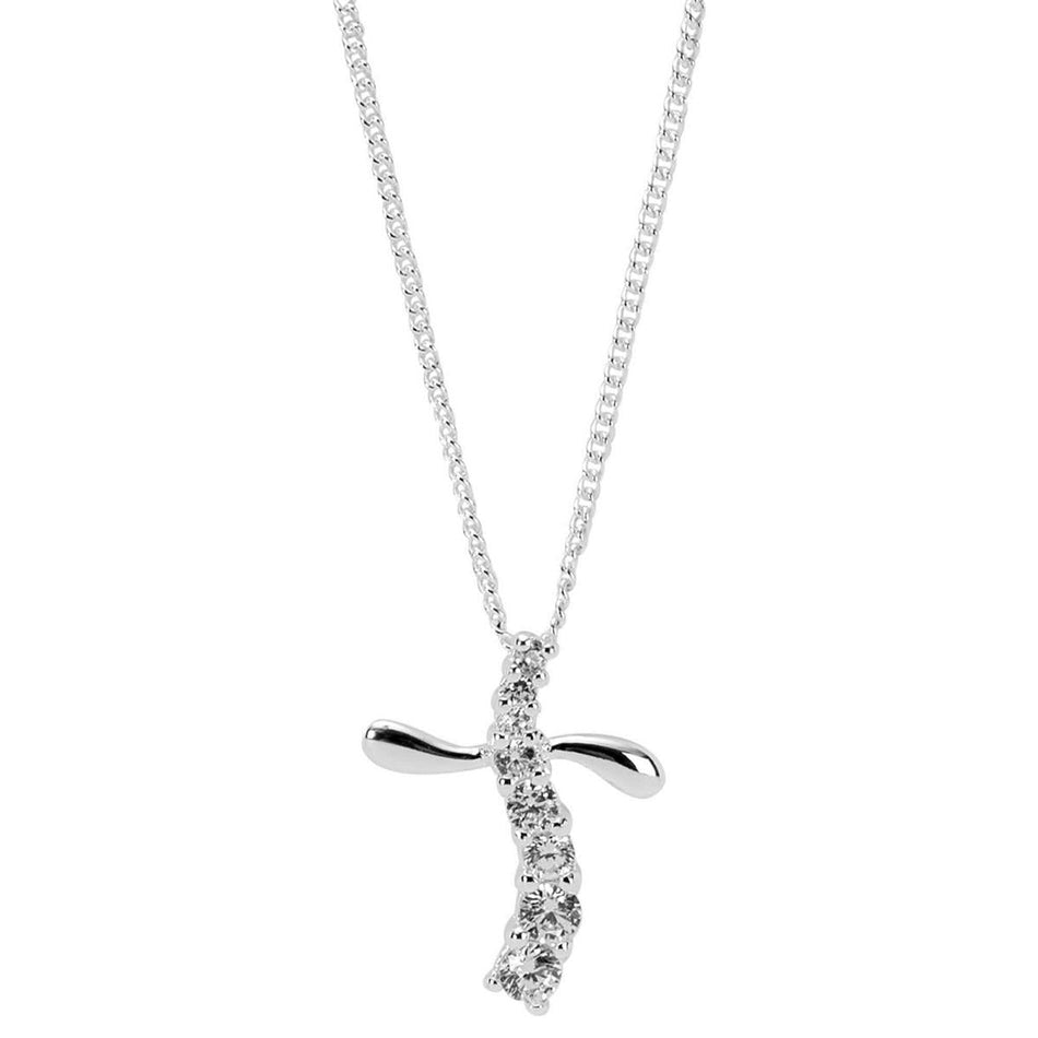 Necklace 18" My Journey Cross with Stones by Dicksons, product view 2