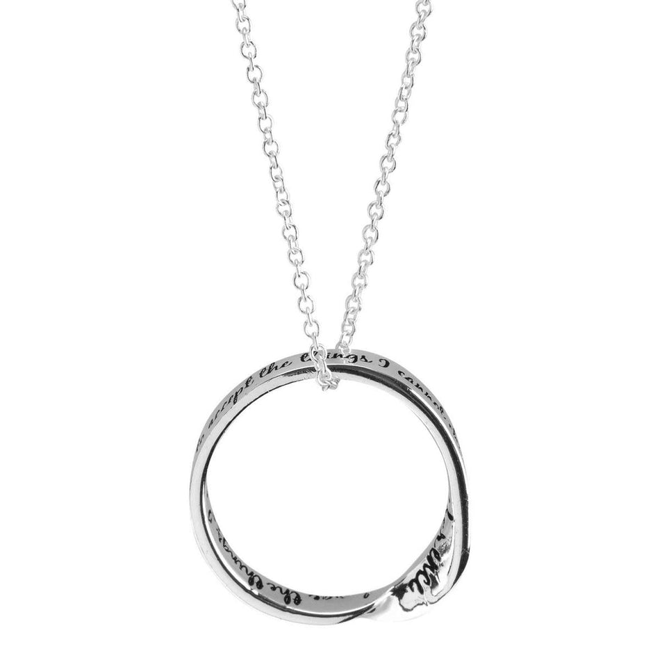 Necklace Wide Mobius 18" Serenity Prayer by Dicksons, product view 2