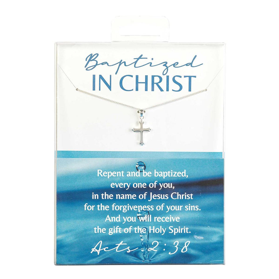 Necklace Baptism Female Cross 18in by Dicksons