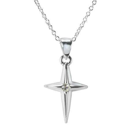Necklace 1st Communion Star Cross/Cz by Dicksons, product view 2