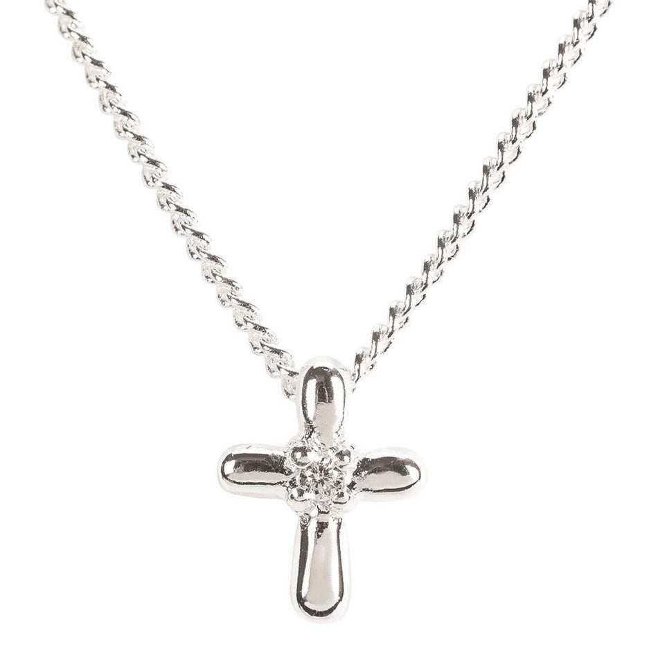Necklace Petal Cross/CZ 1st Communion by Dicksons, product view 2