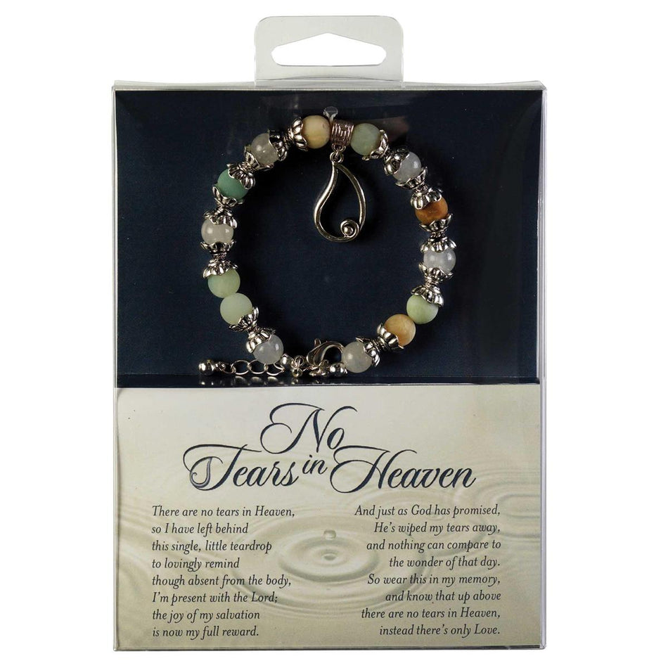 Bead Bracelet No Tears Aqua/White by Dicksons