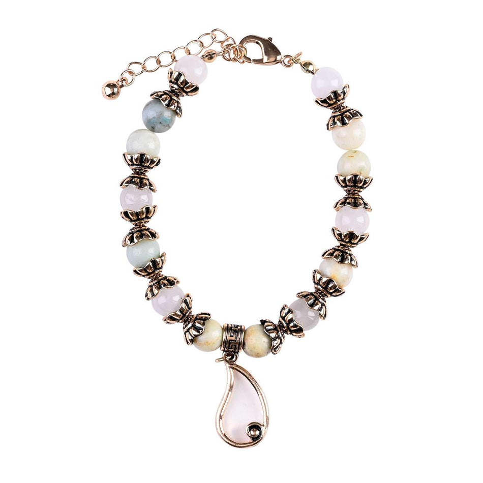 Bead Bracelet No Tears Aqua/White by Dicksons, product view 2