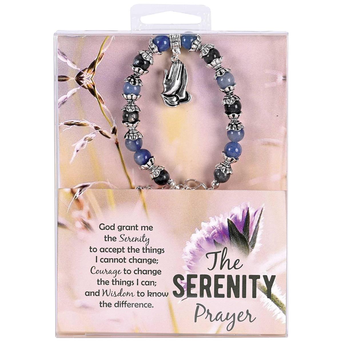 Bracelet Serenity Prayer Blue Beads by Dicksons