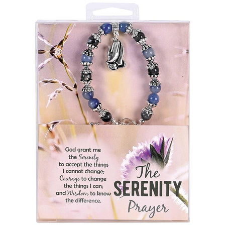 Bracelet Serenity Prayer Blue Beads by Dicksons