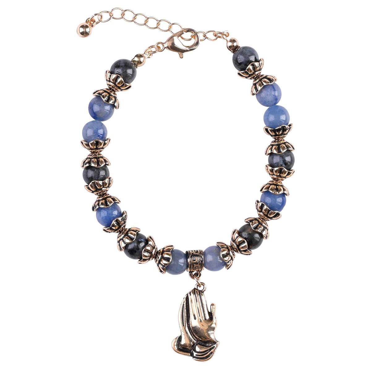 Bracelet Serenity Prayer Blue Beads by Dicksons, product view 2