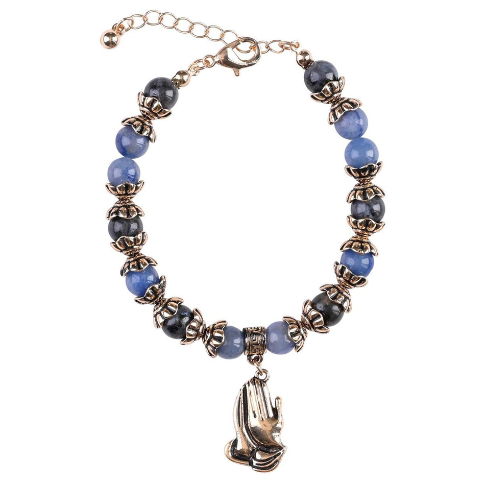 Bracelet Serenity Prayer Blue Beads by Dicksons, product view 2