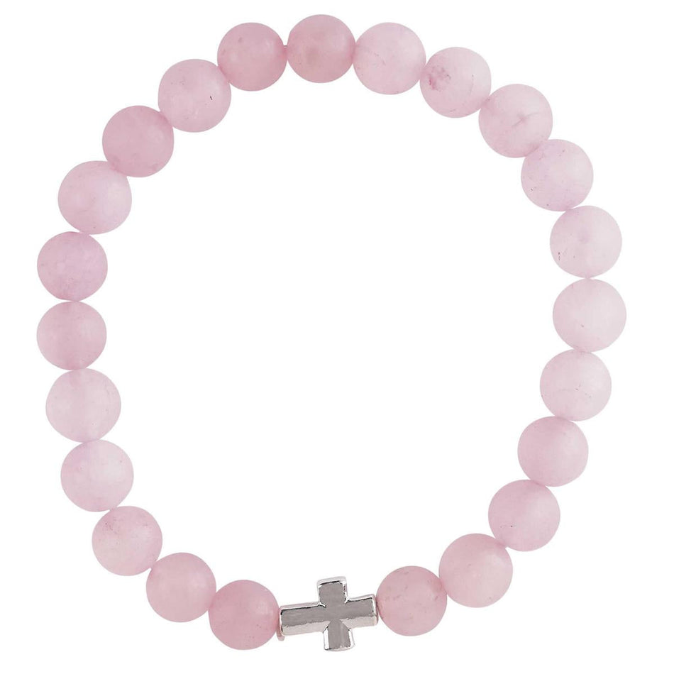 Bracelet Red Quartz Stone With Cross by Dicksons