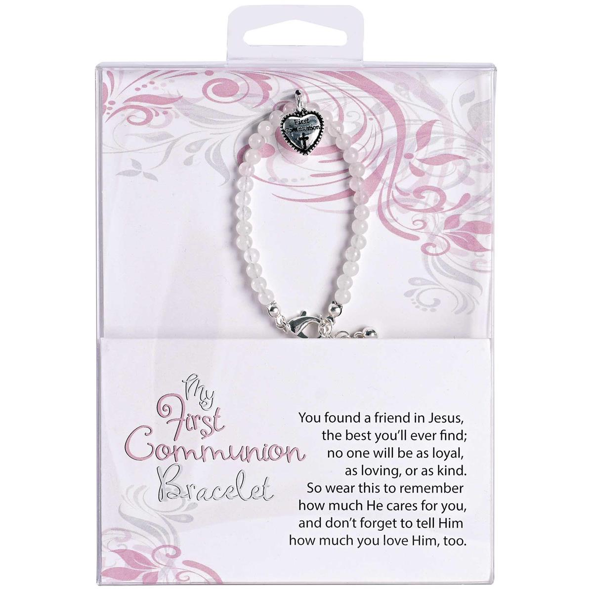 Bracelet First Communion White Jade by Dicksons