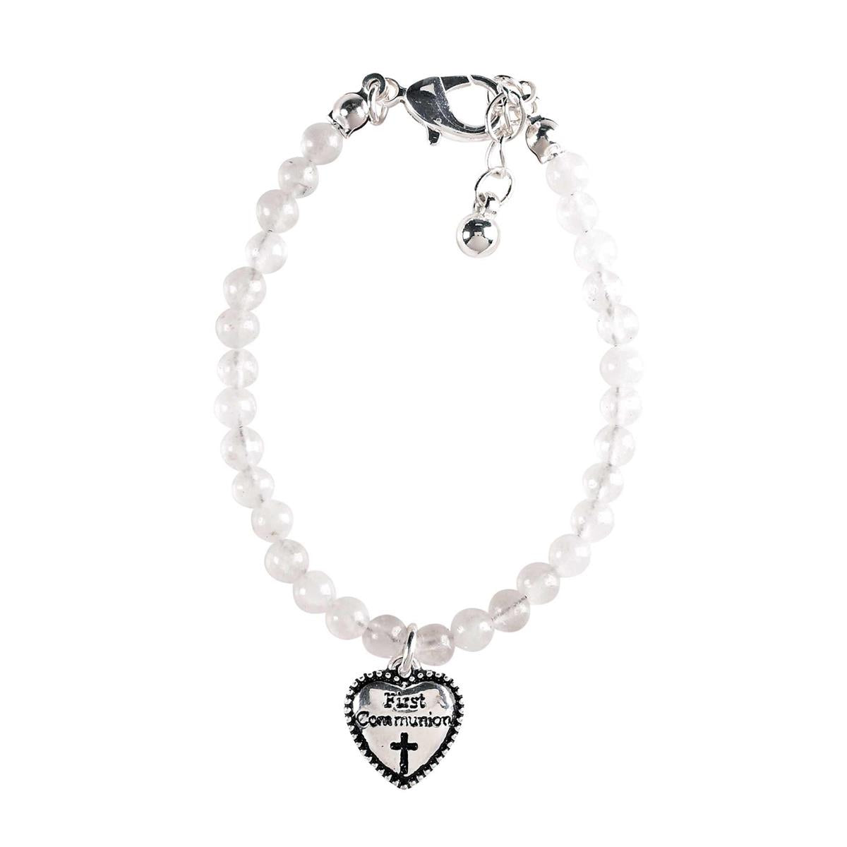 Bracelet First Communion White Jade by Dicksons, product view 2