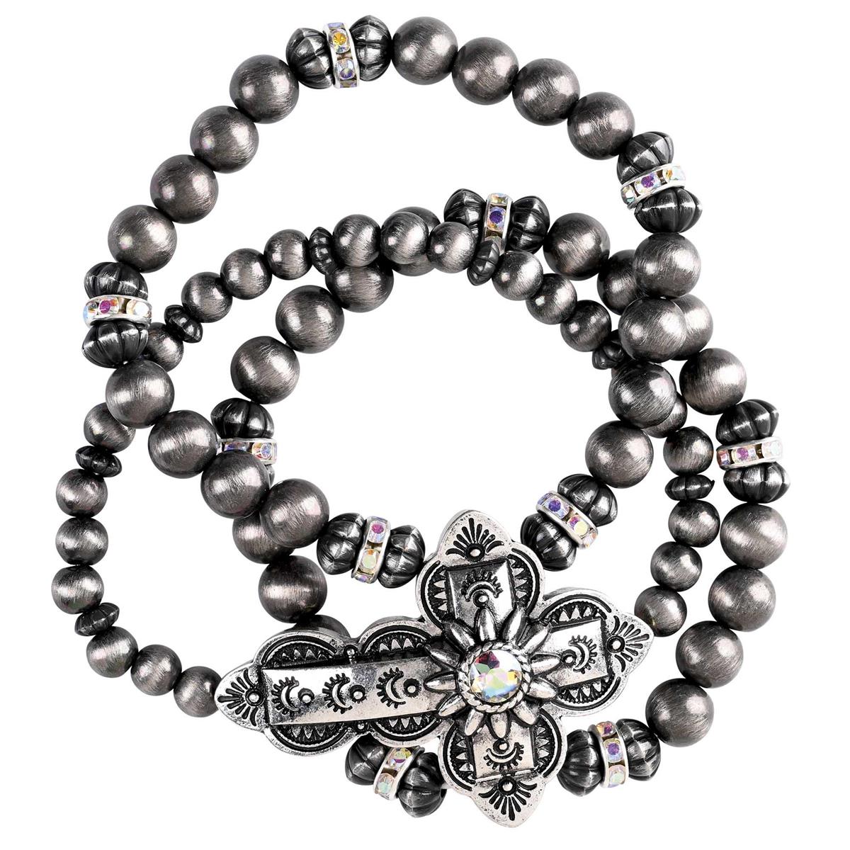 Bracelet Triple Stack Sideway Cross by Dicksons